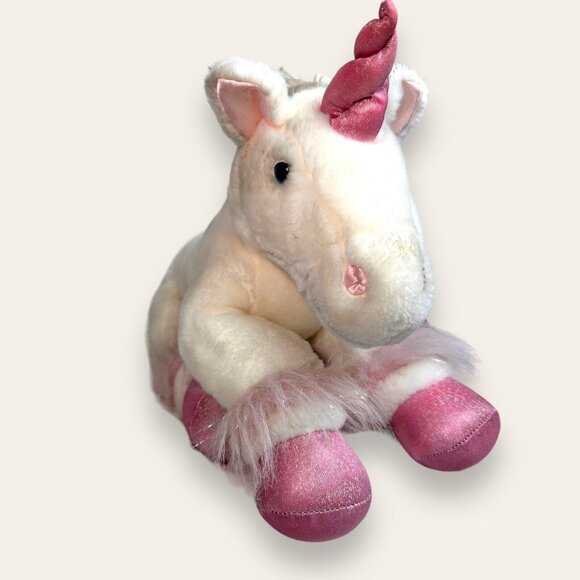 Build-A-Bear Workshop Magical Unicorn 15" Sparkling white & Pink Retired - Picture 9 of 16
